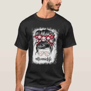 Gebleichtes Baseball Nonnie Life Unordentliche Fri T-Shirt