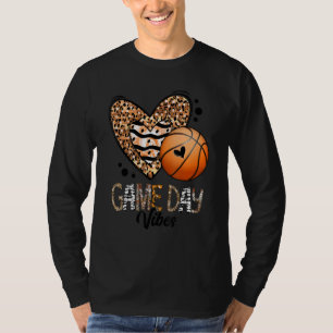 Gebleichtes Basketball-Spiel-Tag-Vibes Basketball- T-Shirt