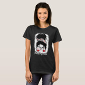 Gebleichtes Bowling-Mutter-Leben mit Leopard-Unord T-Shirt (Vorne ganz)