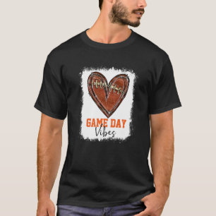Gebleichtes Football-Spiel Tagesvibes Football-Mam T-Shirt