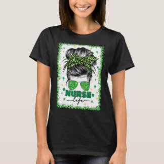 Gebleichtes Krankenpfleger Leben Unordentlicher Kn T-Shirt