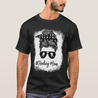 Gebleichtes Leben Hockey-Mama Leopard Unordentlich T-Shirt