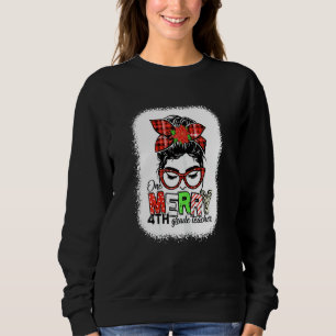 Gebleichtes rotes Karohemd - Eine fröhliche Lehrer Sweatshirt