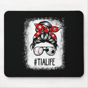 Gebleichtes Tia Leben Fußball Unordentlicher Dutt  Mousepad