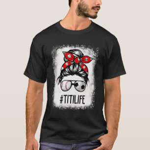 Gebleichtes Titi-Leben Fußball Unordentlicher Dutt T-Shirt