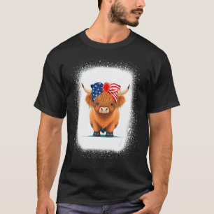 Gebleichtes USA Patrioten-Kalb mit langen Haaren z T-Shirt