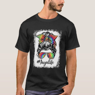 Gebleichtes Yaya Leben Unordentlicher Dutt Mädchen T-Shirt