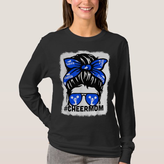 Geblendete Cheer Mutter Mama Parent Cheerleader Ma T-Shirt (Vorderseite)