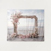 Geblendete Eleganz Driftwood Square Rahmen Wandteppich (Vorderseite (Horizontal))