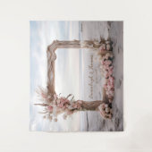 Geblendete Eleganz Driftwood Square Rahmen Wandteppich (Vorderseite)