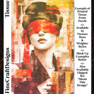 Geblendete Frau Abstrakte Kunst DM7LF Decoupage Seidenpapier