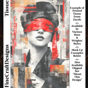 Geblendete Frau Abstrakte Kunst DM7R Decoupage Seidenpapier