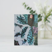 Geblindete Mode-Collage Postkarte (Stehend Vorderseite)