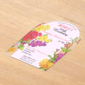 Geblüht 50. Geburtstag durchsichtig chic Acryleinladungen (Ablage )