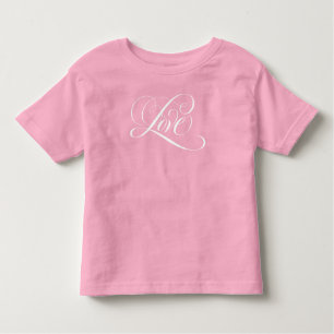 Geblüht Baby Liebe Script Calligraphy Valentine Kleinkind T-shirt