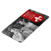 Geblüht Banner mit rotem Schick speichern im Datum Magnet (Linke Seite)