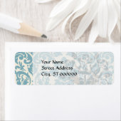 geblüht Blau- und Cremedamast (Insitu)