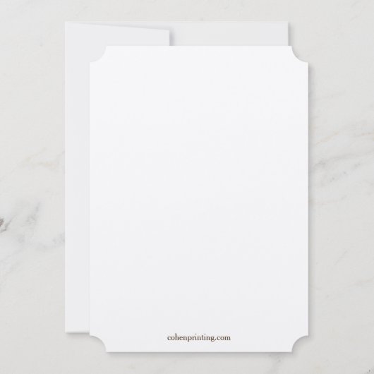 Geblüht Blume Chuppah Jüdische Einladung zur Hochz (Rückseite)