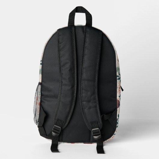 Geblüht Boho-Mutation personalisiert Bedruckter Rucksack (Rückseite)