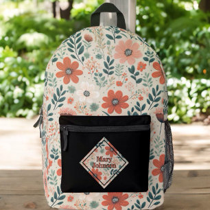 Geblüht Boho-Mutation personalisiert Bedruckter Rucksack