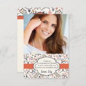 Geblüht floral Foto Dankeschön Hinweise Mitteilungskarte (Vorne/Hinten)