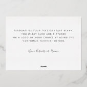 Geblüht Folien Feiertagskarte (Rückseite)