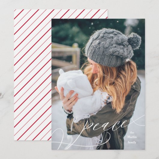 Geblüht Friedensüberlagerung Feiertagskarte (Vorne/Hinten)