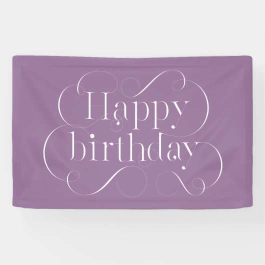 Geblüht Happy Birthday Design Banner (Horizontal)
