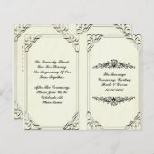 geblüht Hochzeitsprogramm (Vorne/Hinten)