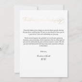 Geblüht Kalligrafie Hochzeit Vielen Dank Dankeskarte (Rückseite)