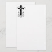 Geblüht Kreuz Briefpapier (Vorne/Hinten)