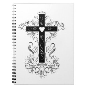 Geblüht Kreuz Notizblock
