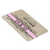 Geblüht Rand Speichern Sie das Datumsfenster, rosa Magnet (Rechte Seite)