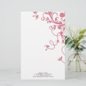 geblüht; rosa briefpapier (Stehend Vorderseite)