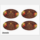 Geblüht Rose Produktkennzeichnung Dunkelbraunes Ho Ovaler Aufkleber (Blatt)