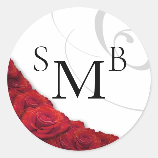 Geblüht Rote Rose Runder Aufkleber (Vorderseite)