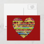 Geblüht Streifen Postkarte (Vorne/Hinten)