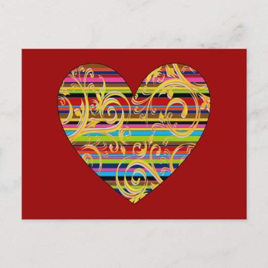 Geblüht Streifen Postkarte (Vorderseite)