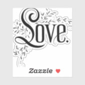 Geblüht Vintage Liebe Aufkleber (Blatt)