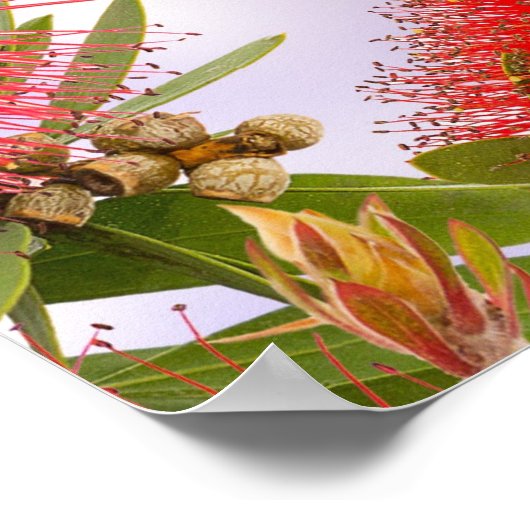 Geblüht Vintage Liebe Poster (Ecke)