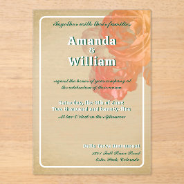 Geblüht zeitlose romantische Hochzeit Acryleinladungen