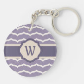 Geblüht Zigzag-Acrylic-Schlüsselanhänger Schlüsselanhänger (Rückseite)