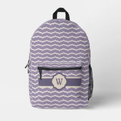 Geblüht Zigzag Bedruckter Rucksack (Vorderseite)