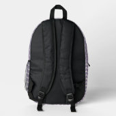 Geblüht Zigzag Bedruckter Rucksack (Rückseite)