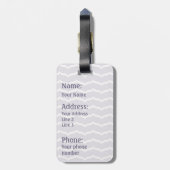 Geblüht Zigzag Gepäckmarke Gepäckanhänger (Rückseite vertikal)