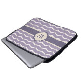 Geblüht Zigzag Laptop Sleeve (Vorne Knopf)