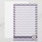 Geblüht Zigzag Stationery Briefpapier (Vorne/Hinten)