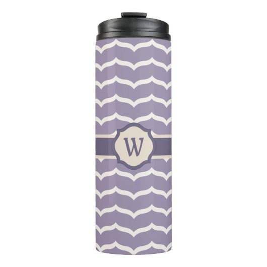 Geblüht Zigzag Thermal Tumbler Thermosbecher (Vorderseite)