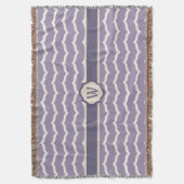 Geblüht Zigzag Throw Blanket Decke (Vorderseite Vertikal)