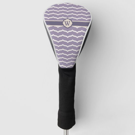 Geblüht Zigzag Treiberabdeckung Golf Headcover (Vorderseite)